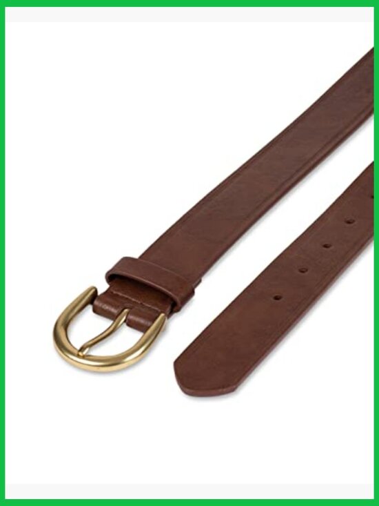 Women\'s Raw Edge Jeans Belt with Wide Waist Strap
